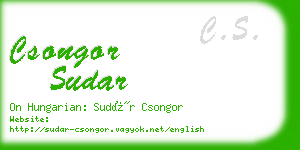 csongor sudar business card